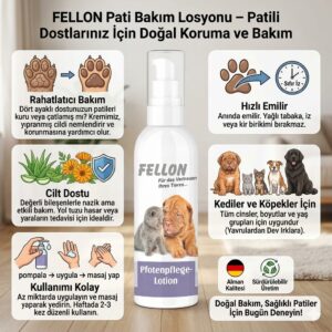 fellon köpek ve kedi pati bakım kremi 100g